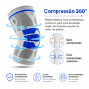 Joelheira Articulada Ortopédica de Compressão Stabilix Motion Pro com Hastes Laterais e Suporte Patelar